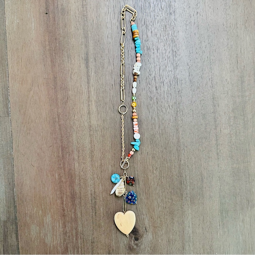 Dannijo Francesca Goldtone & Mixed Media Lariat Necklace NWT - Picture 14 of 17